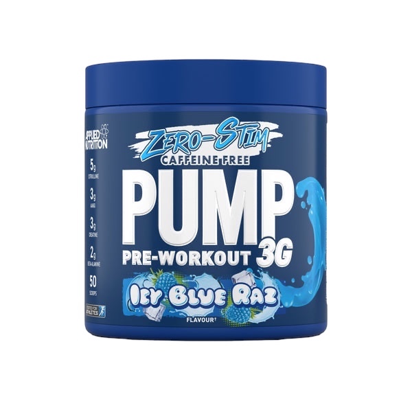 Icy Blue Raz Pump 3g Zero Stim Applied Nutrition Preworkout