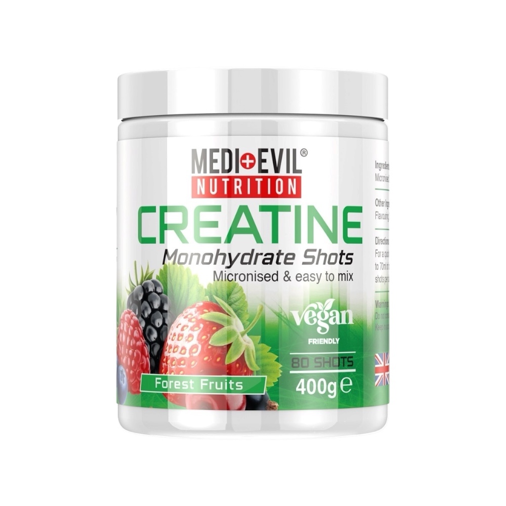 Forest Fruits Creatine Monohydrate Shots Medi Evil Nutrition New 400g