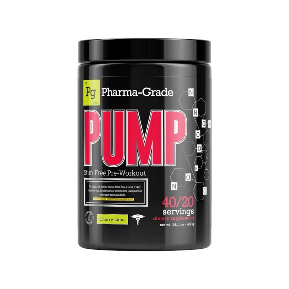 Cherry Lime Pump Non Stim Free Pre Workout Preworkout Pharma Grade 400g