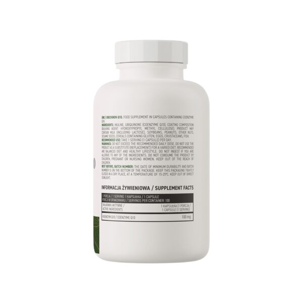 Ubichinon Q10 100mg Coenzyme Ostrovit Info 100 Veg Caps