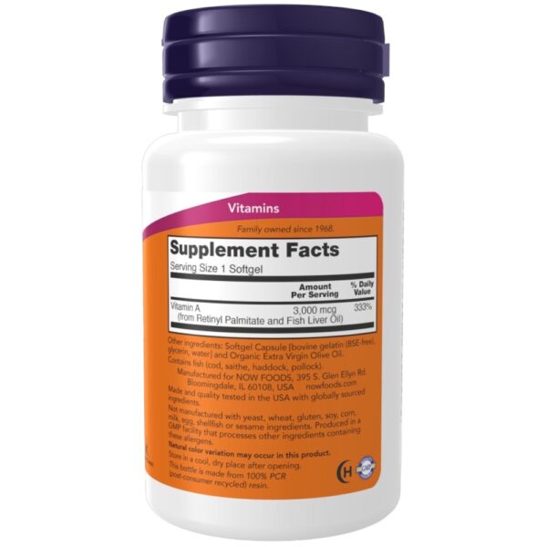 Vitamin A Now Foods 100softgels