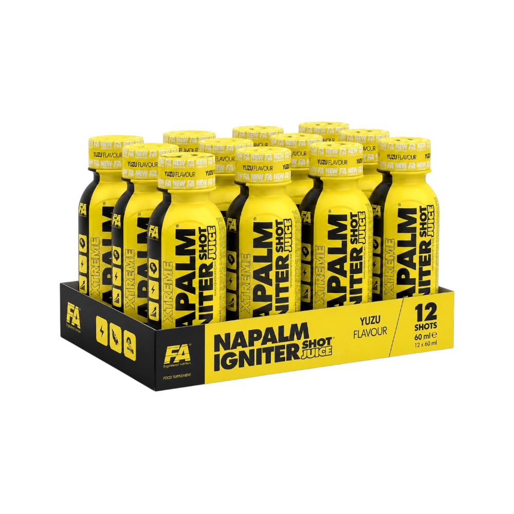 Napalm Igniter Juice Shot Pre Workout Fitness Authority Case Box 12x 60ml