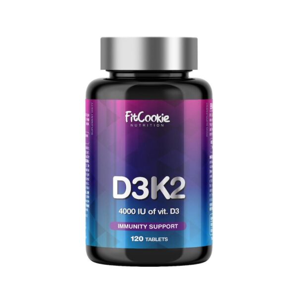 D3k2 D3 K 2 4000iu Vitamin Fitcookie 120 Tabs