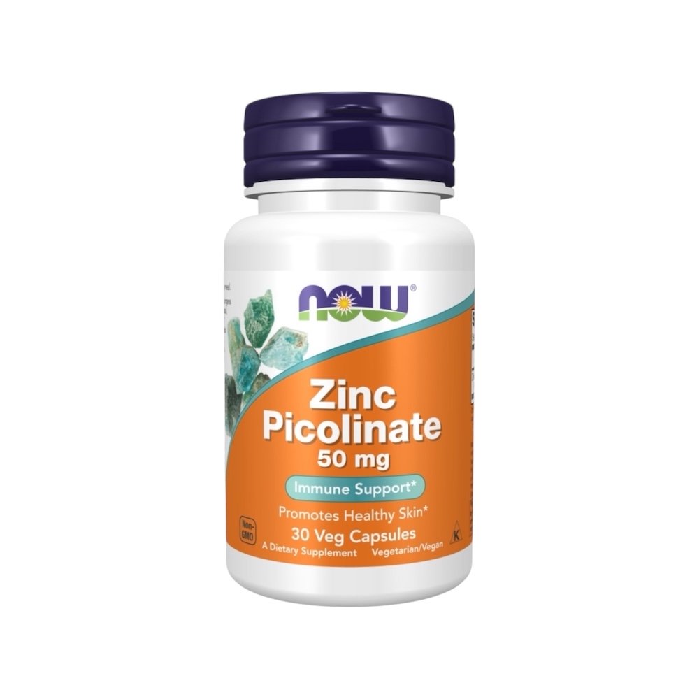 Zinc Picolinate Now Foods 50mg 30 Veg Caps