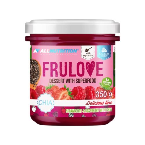 Strawberry Raspberry With Chia Frulove Dessert With Superfood Allnutrition Jam 350g