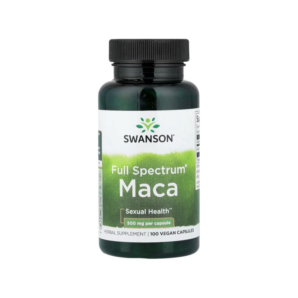 Maca 500mg Swanson New 100 Vegan Capsules