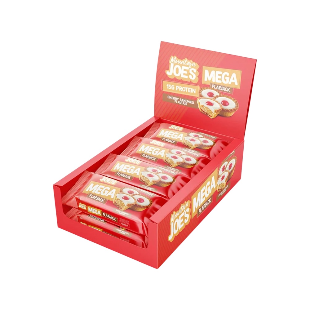 Cherry Bakewell Mountain Joes Mega Flapjack 12x100g