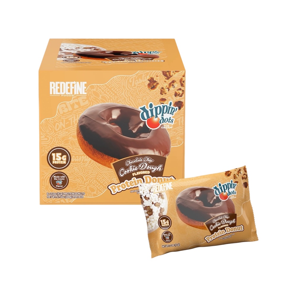 Chocolate Chip Cookie Dough Rdefine Foods Protein Donut 8x61g