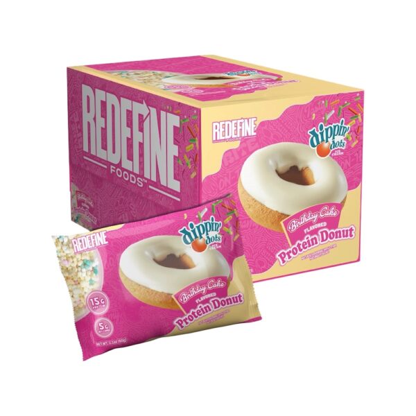 Birthday Cake Rdefine Foods Protein Donut 8x60g