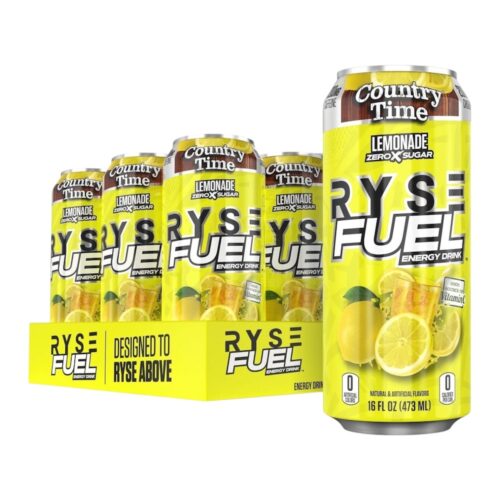 Country Time Lemonade Ryse Fuel Energy Drink Ryse Supps 12x500ml