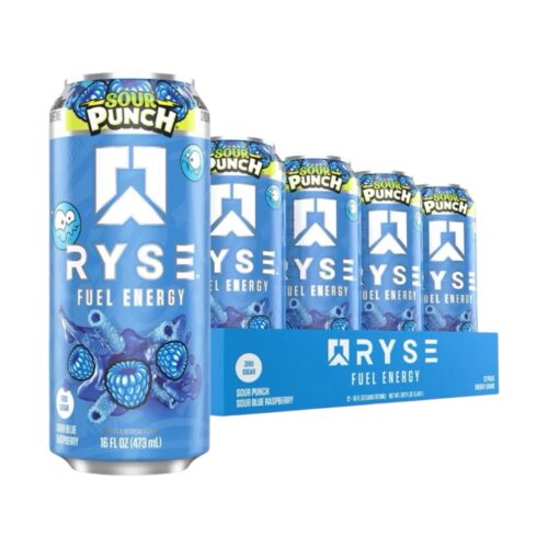 Sour Punch Blue Raspberry Ryse Fuel Energy Drink Ryse Supps 12x500ml