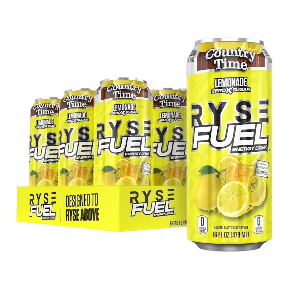 Country Time Lemonade Ryse Fuel Energy Drink Ryse Supps 12x500ml