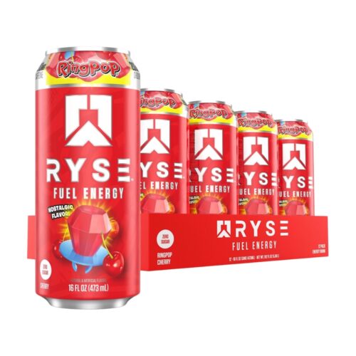 Ring Pop Cherry Ryse Fuel Energy Drink Ryse Supps 12x500ml