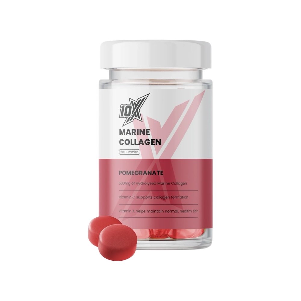 Marine Collagen 60 Gummies Pomegranate 10x Athletic 60 Servings