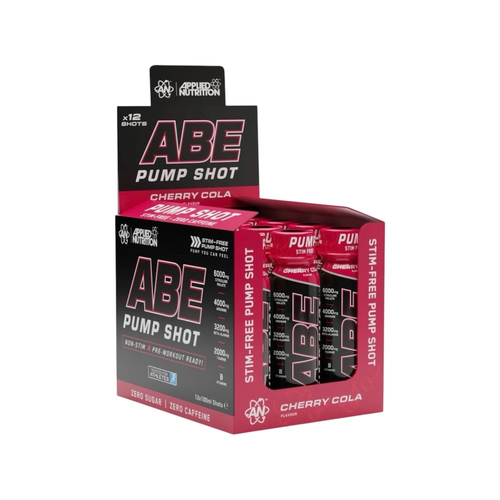 Cherry Cola Abe Pump Stim Free Shot Applied Nutrition 12x 100ml