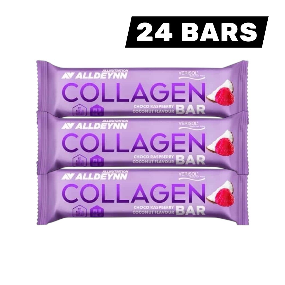 Choco Raspberry Coconut Collagen Bar Alldeynn Allnutrition 24x 40g