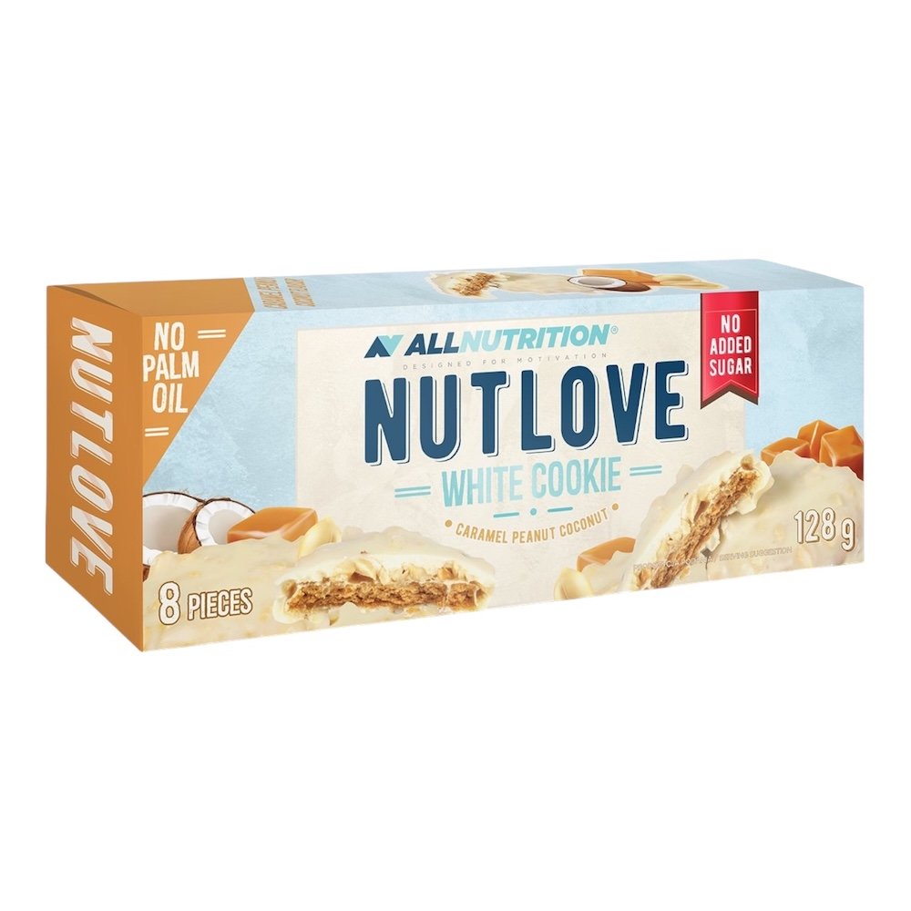 White Cookie Caramel Peanut Coconut Nutlove Cookie Allnutrition 128g