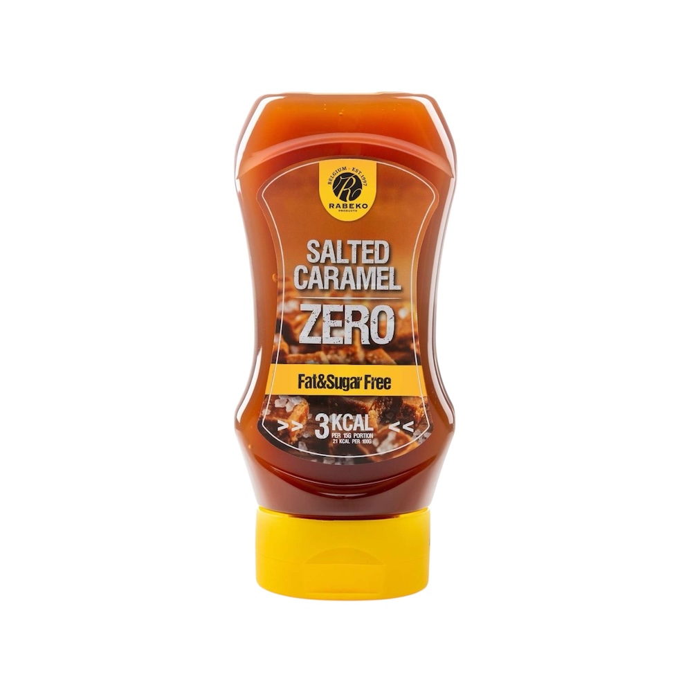 Salted Caramel Rabeko Sauce Syrup Fat Free Low Sugar Free Zero Calories 350ml