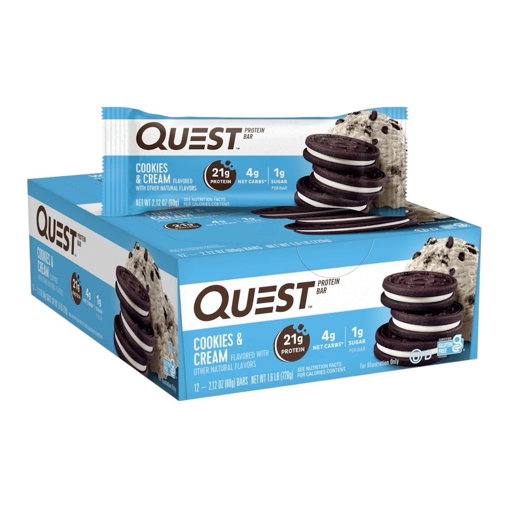 Cookies Cream Quest Protein Bar 12x 60g