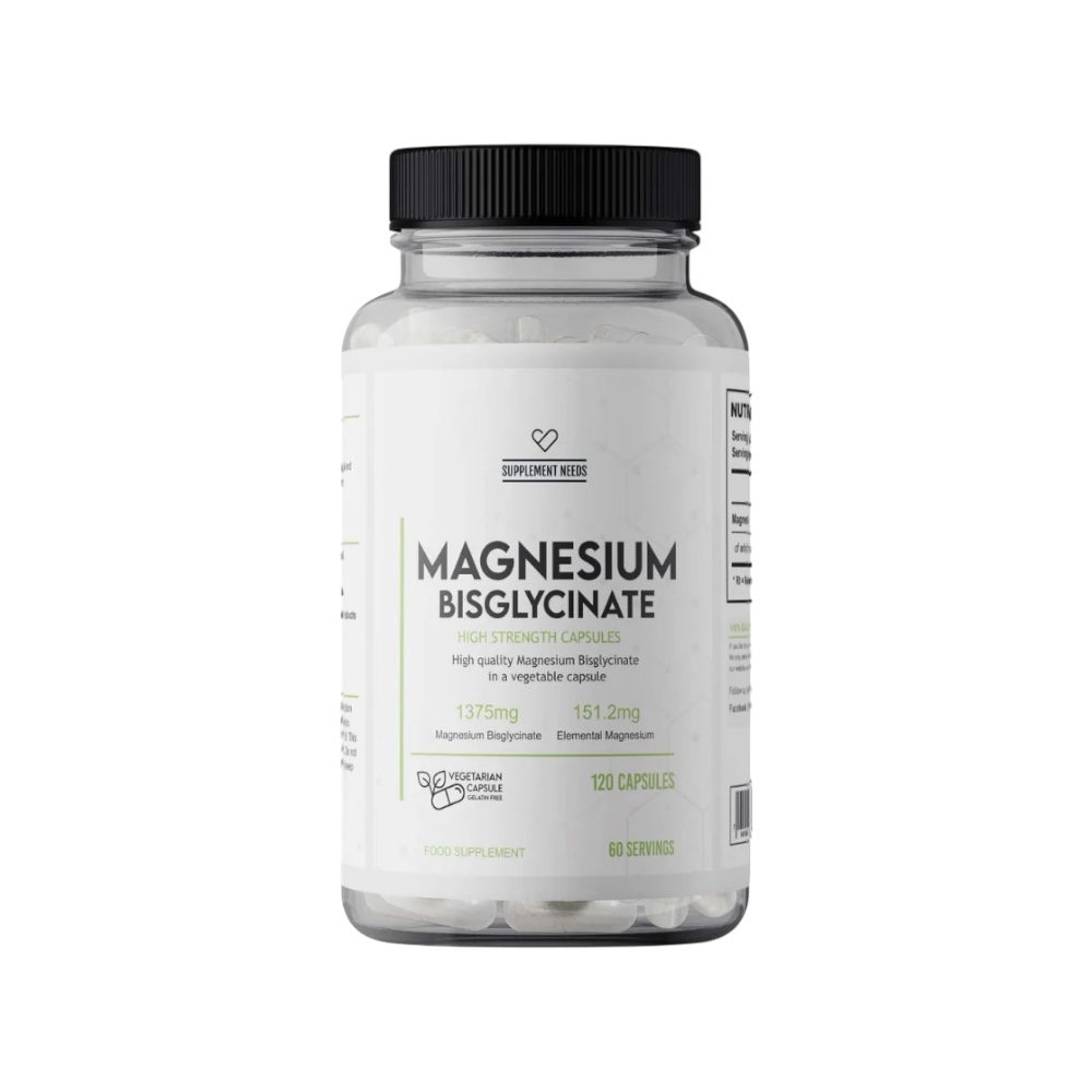 Magnesium Bisglycinate Supplements Needs 120 Vegeterian Capsules