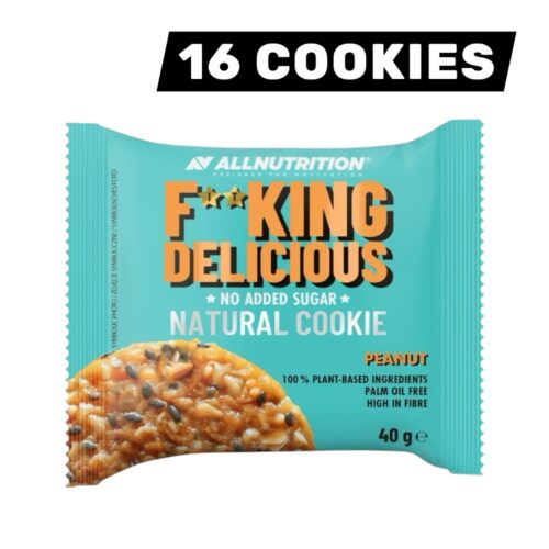 Peanut Natural Cookie Fitking Delicious Allnutrition 16x 40g