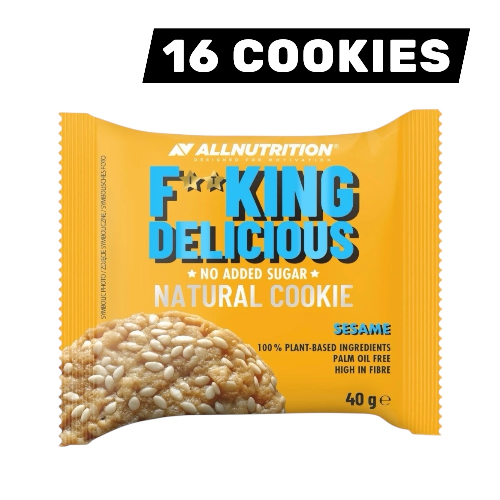 Sesame Natural Cookie Fitking Delicious Allnutrition 16x 40g