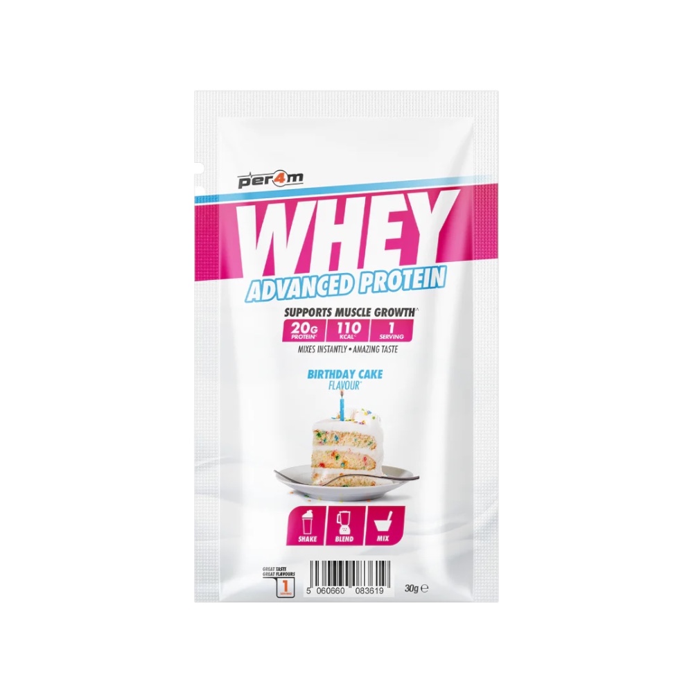 Birthday Cake Per4m Better Whey Advanced Protein Sachet 30g