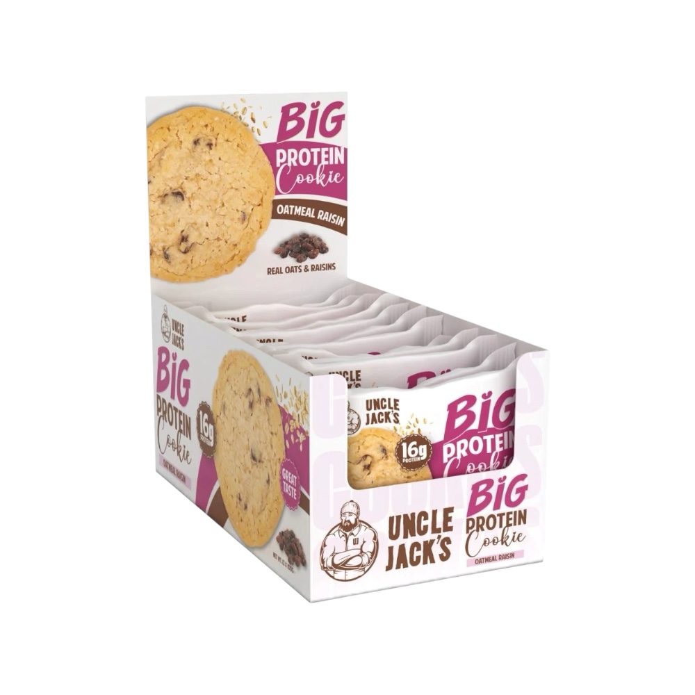 Oatmeal Raisin Big Protein Cookie Uncle Jacks 12x 100g