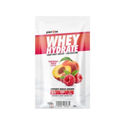 Raspberry Peach Whey Hydrate Clear Whey Isolate Electrolytes Per4m Better 30g