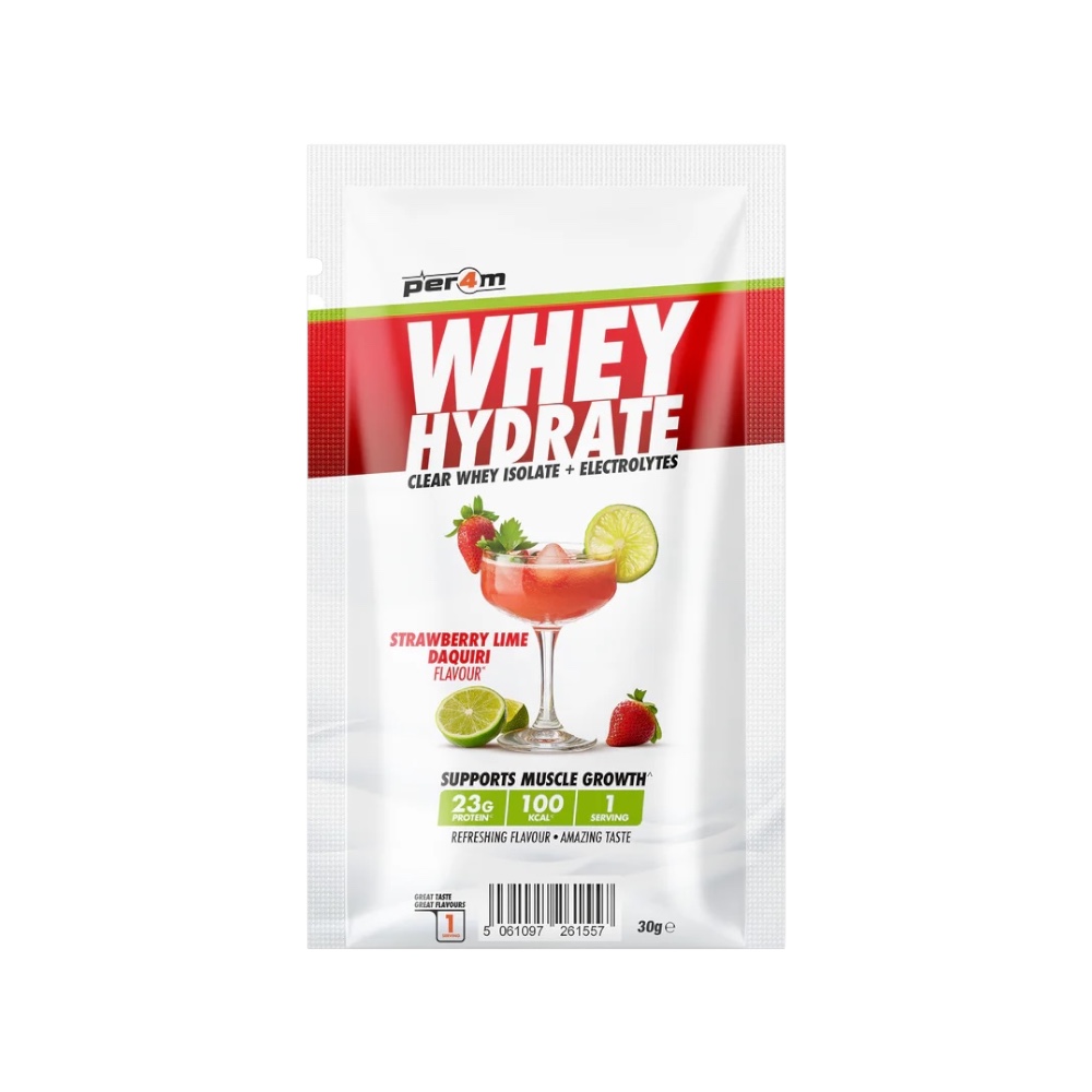 Strawberry Lime Daquiri Whey Hydrate Clear Whey Isolate Electrolytes Per4m Better 30g