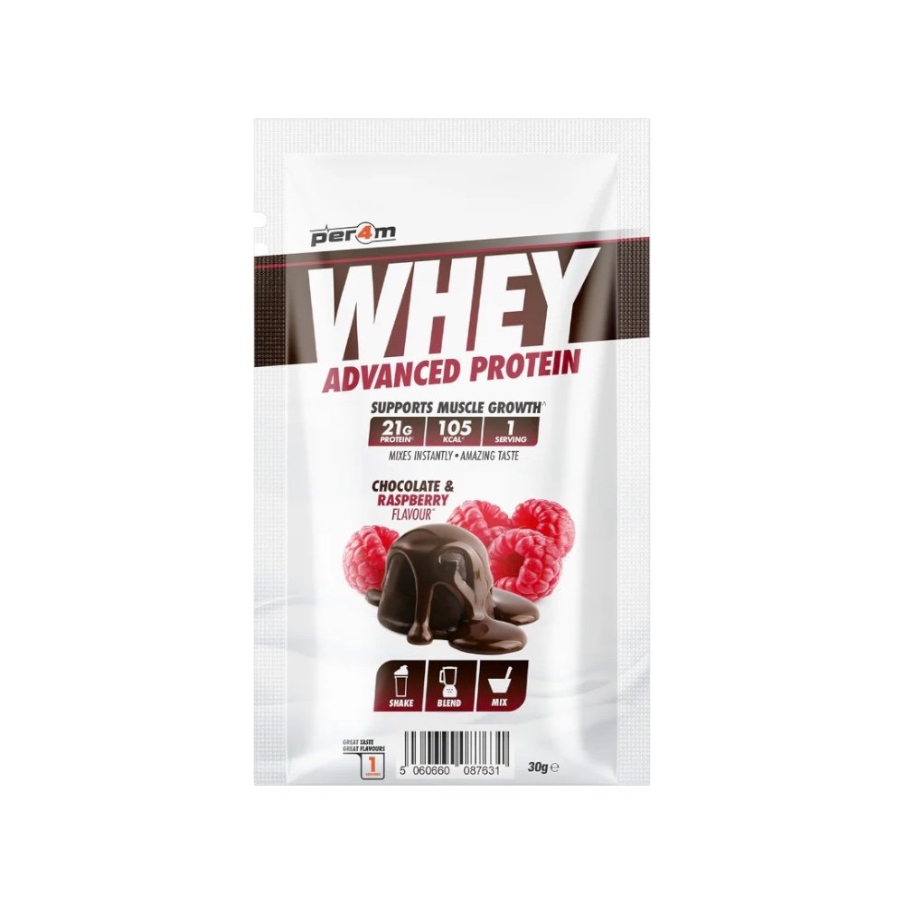 Chocolate Raspberry Per4m Better Whey Advanced Protein Sachet 30g