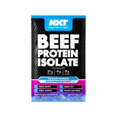 Ice Blast Blueraspberry Cherry Beef Protein Isolate Nxt Nutrition Sachet 30g.jeg