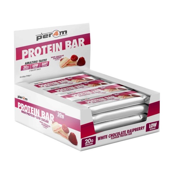 White Chocolate Raspberry Per4m Protein Bar 12x62g