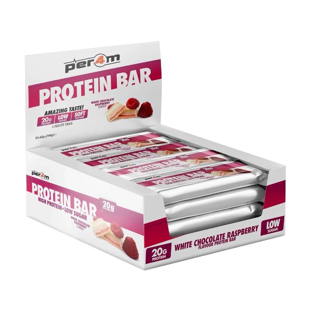 White Chocolate Raspberry Per4m Protein Bar 12x62g