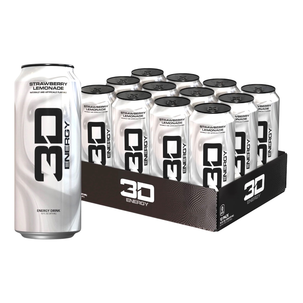 Strawberry Lemonade 3d Energy Drink 12 X 473ml