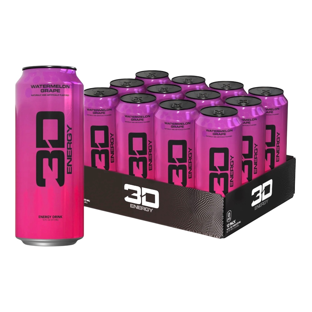 Watermelon Grape 3d Energy Drink 12 X 473ml