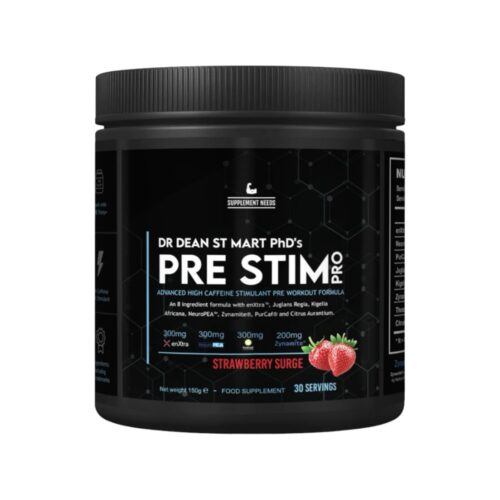 Strawberry Surge Pre Stim Pro Supplements Needs 150g