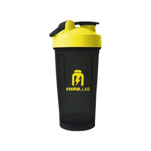 Yellow Black Plastic Shaker With Metal Ball 500ml